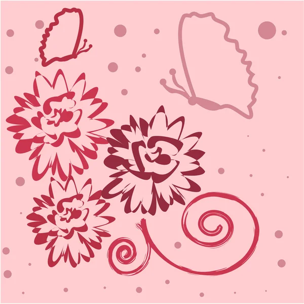 Розовый цветочный фон — стоковый вектор