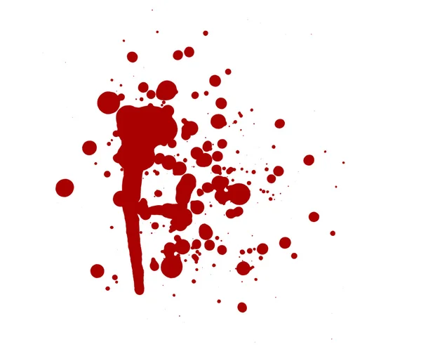 Krwi splatters kapie — Zdjęcie stockowe