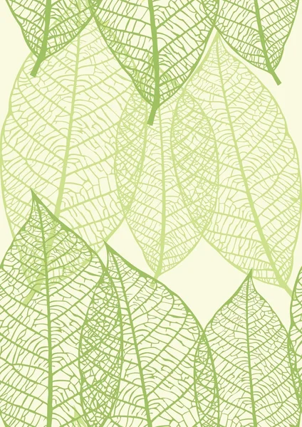 シームレスなベクター テクスチャの葉を持つ — ストックベクタ