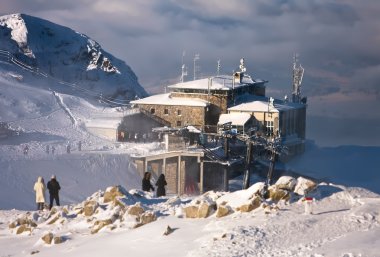 Approaching snowstorm at The top station Kasprowy Wierch clipart