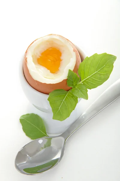 Lágy főtt tojás — Stock Fotó