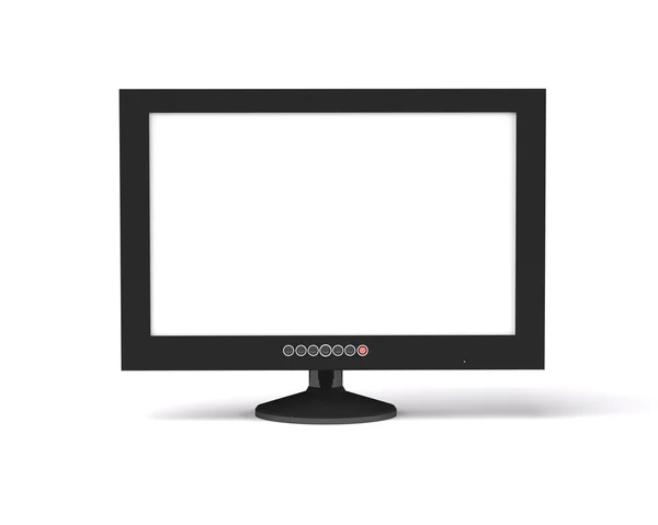 3D render of LCD monitor isolated on white background — Stock Photo, Image