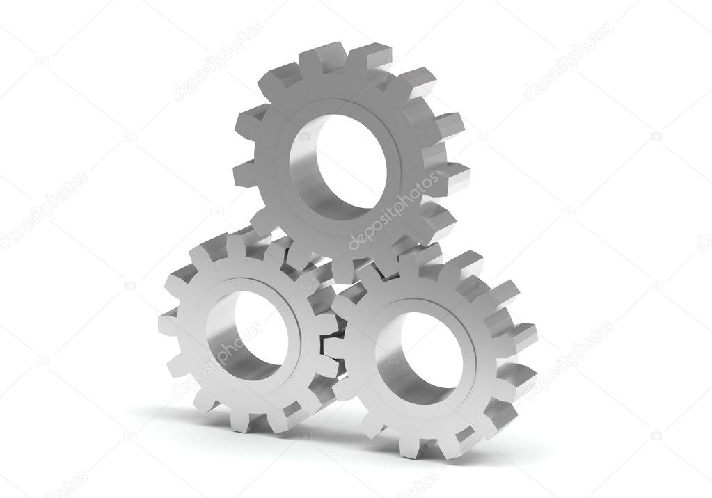 3D gear isolated on white — Stock Photo © Alex011973 #3765560