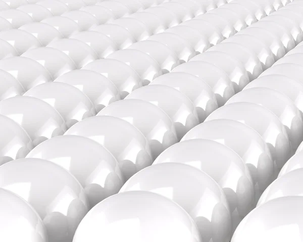 3d representación de bolas blancas — Foto de Stock