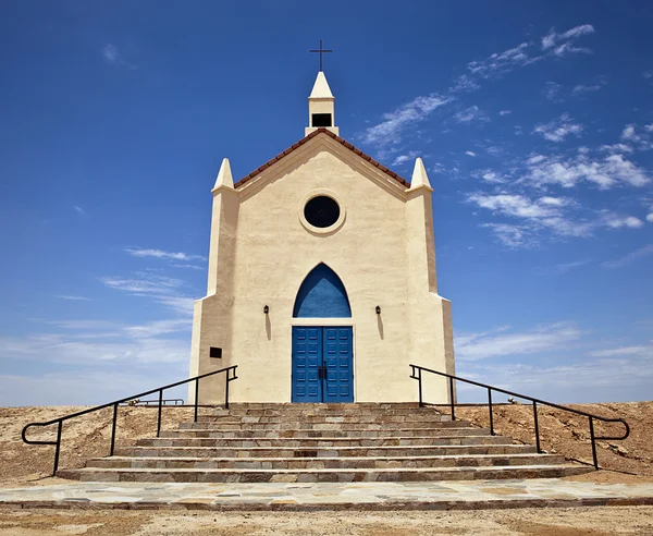 사막의 교회 스톡 사진