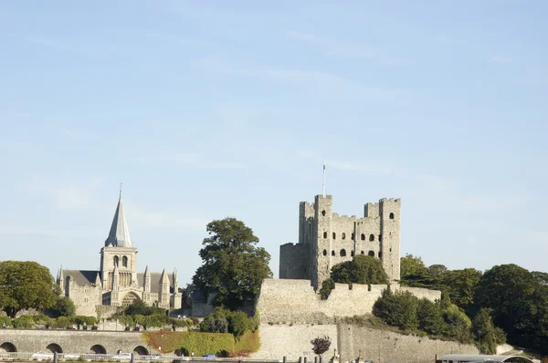 Schloss und Kathedrale von Rochester — Stockfoto