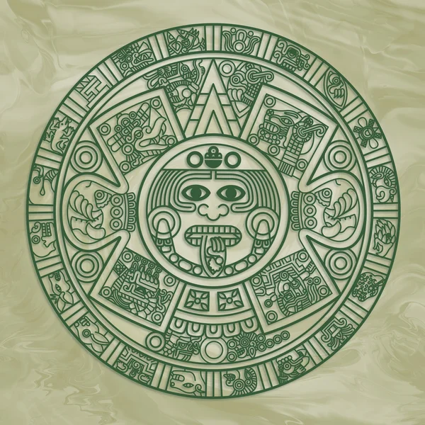 Stiliserade aztec kalender — Stockfoto
