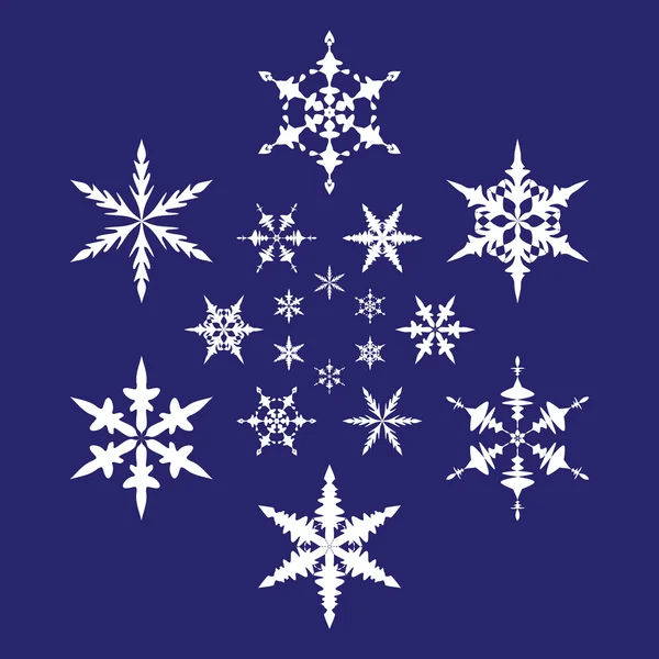 Сніжинка набір — стоковий вектор