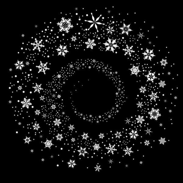 Snöflingor spiral — Stock vektor