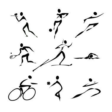 Sports icons collection clipart