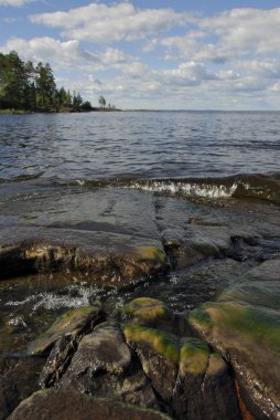 ladoga Gölü (Karelya, Rusya manzara)