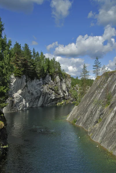 大理石の採石場の風景 ストック画像