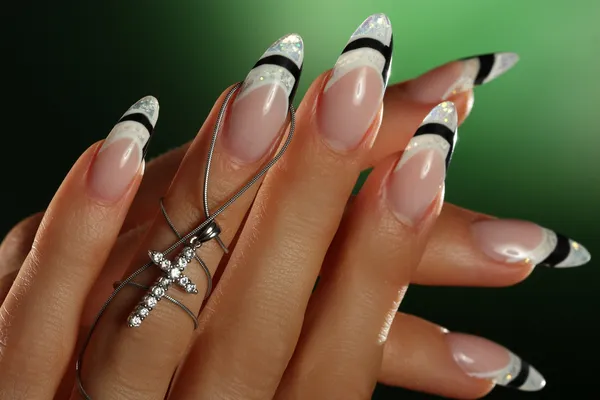 Beautiful nails and fingers — Stock Photo, Image