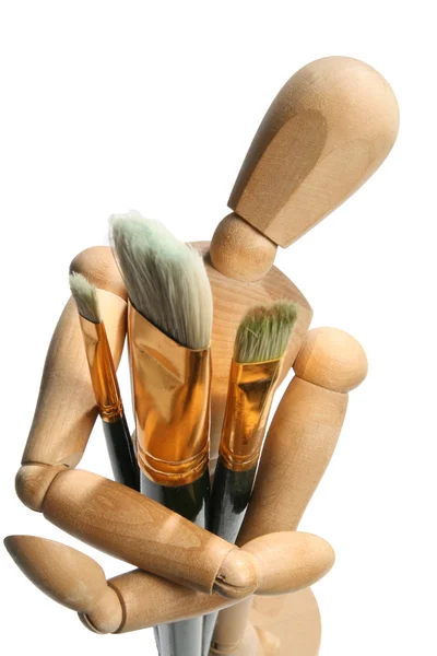 Brushs and manequin — Stock Photo, Image