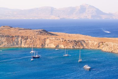 güzel Güney deniz manzaralı