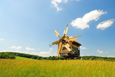 Old wooden windmill clipart