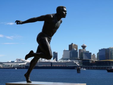 Harry Jerome Monument at Stanley Park on August 29, 2010 in Vancouver Canada clipart