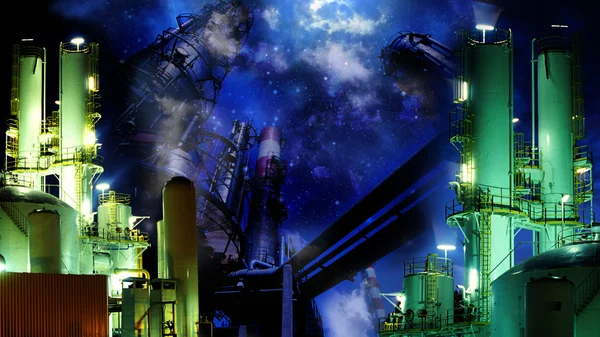 Industrial night — Stock Photo, Image