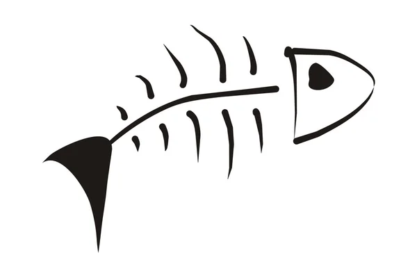 Scheletro di pesce — Vettoriale Stock
