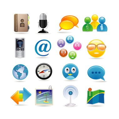 Social media icon set clipart