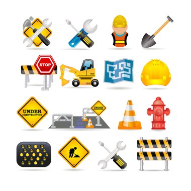 Road icon set clipart