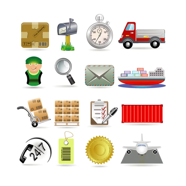 Set di icone di consegna — Vettoriale Stock