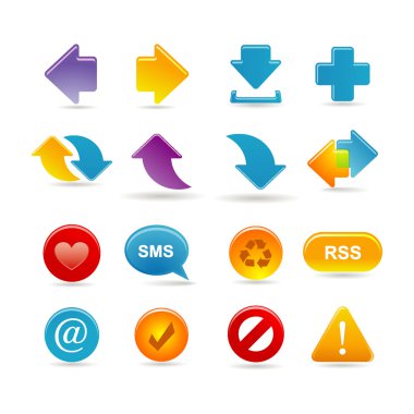 Arrows icon set clipart