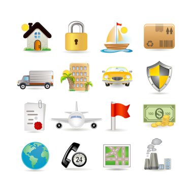 Insurance Icon Set clipart