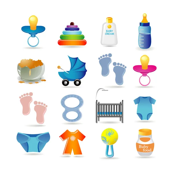 Conjunto de ícones de bebê —  Vetores de Stock