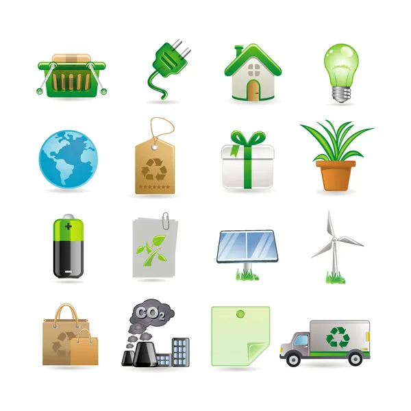 Set di icone ambientali — Vettoriale Stock