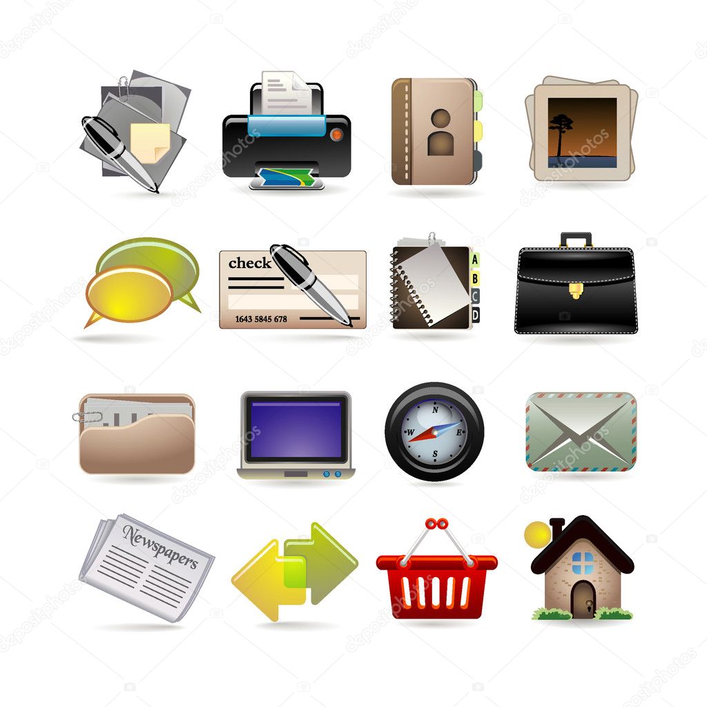 Online business icon set