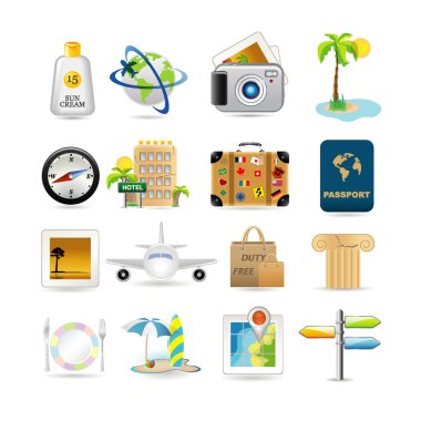 Travel icon set clipart