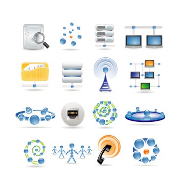 Connection and Internet icons clipart