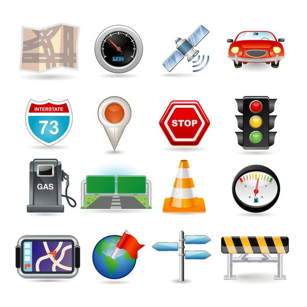 Set di icone di navigazione — Vettoriale Stock