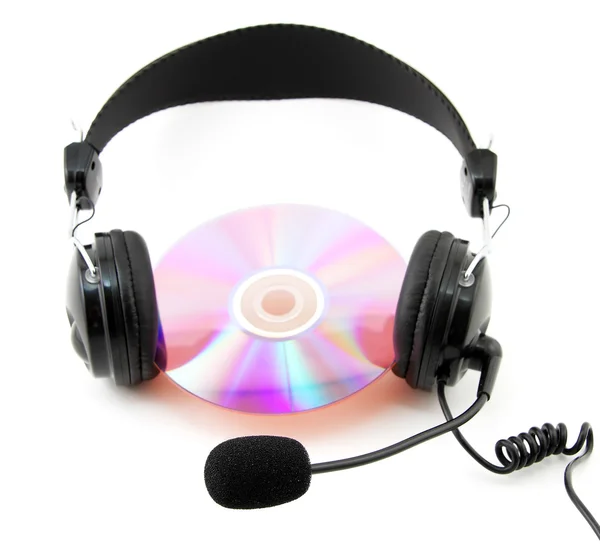 stock image Headphone And Compact Disk