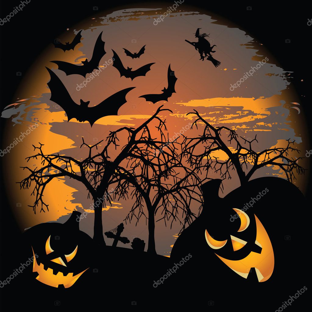 Scary Halloween — Stock Vector © deenphoto #3895269