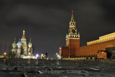 Red square in the night. Moscow. Russia. clipart