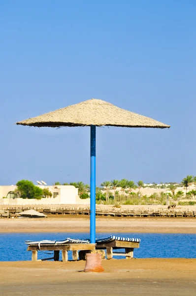 エジプトのビーチ藁傘 — ストック写真