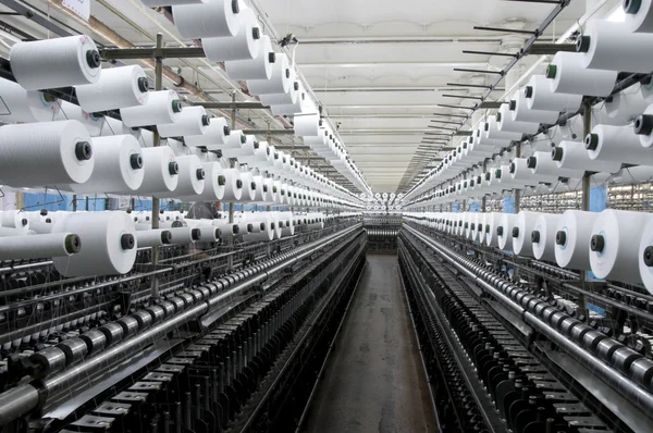 Factory on manufacture of threads Stock Photo