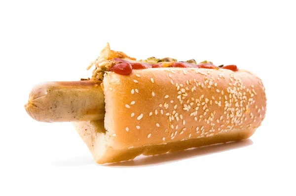 Hot-dog con cetriolo — Foto Stock