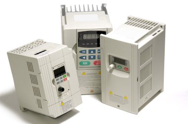 Industrial frequency inverters, controllers and counters clipart
