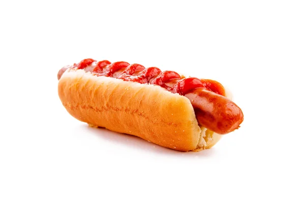 Classic hotdog with ketchup — Stock Photo, Image