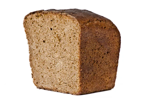 The Cut muffin of the pumpernickel on white background. — Stock Photo, Image