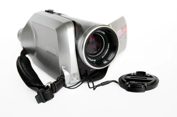 Nowoczesne cyfrowa kamera wideo z twardego dysku na białym tle. — Zdjęcie stockowe