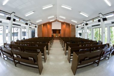 Inside church building clipart