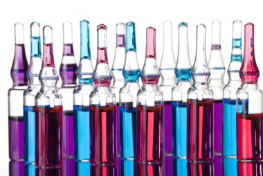 Ampoules of different colors clipart