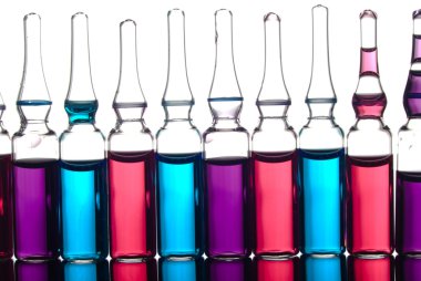 Number of different colors ampoules clipart