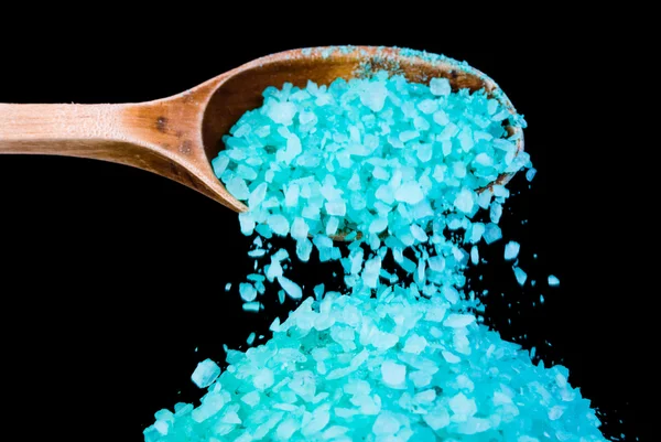 Cristales de sal marina azul — Foto de Stock