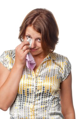 Girl moved to tears clipart