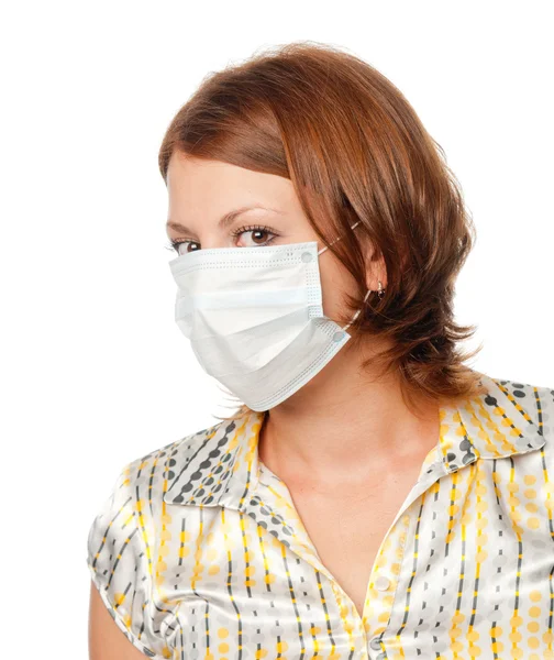 Girl in a medical mask — Stock Photo, Image